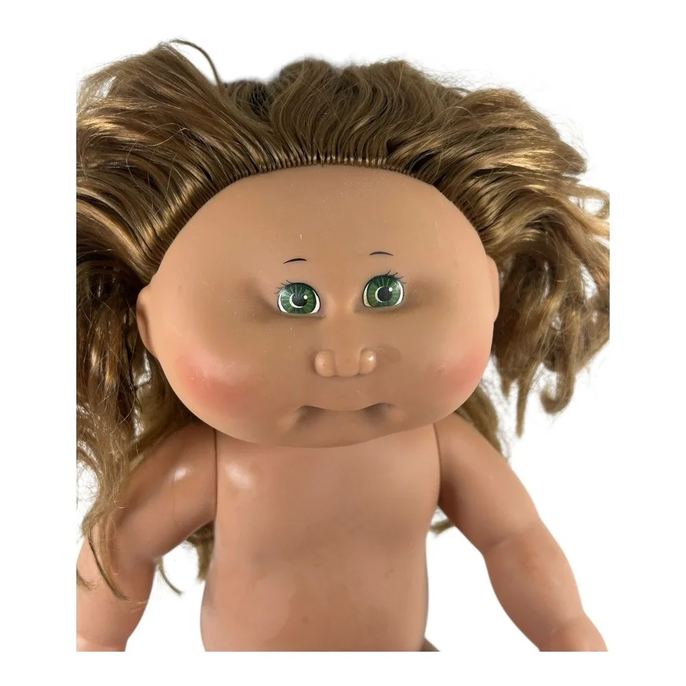 Mattel Cabbage Patch Kids Vinyl Hard Body Green Eyes Brown Hair oaa 1978 Splash